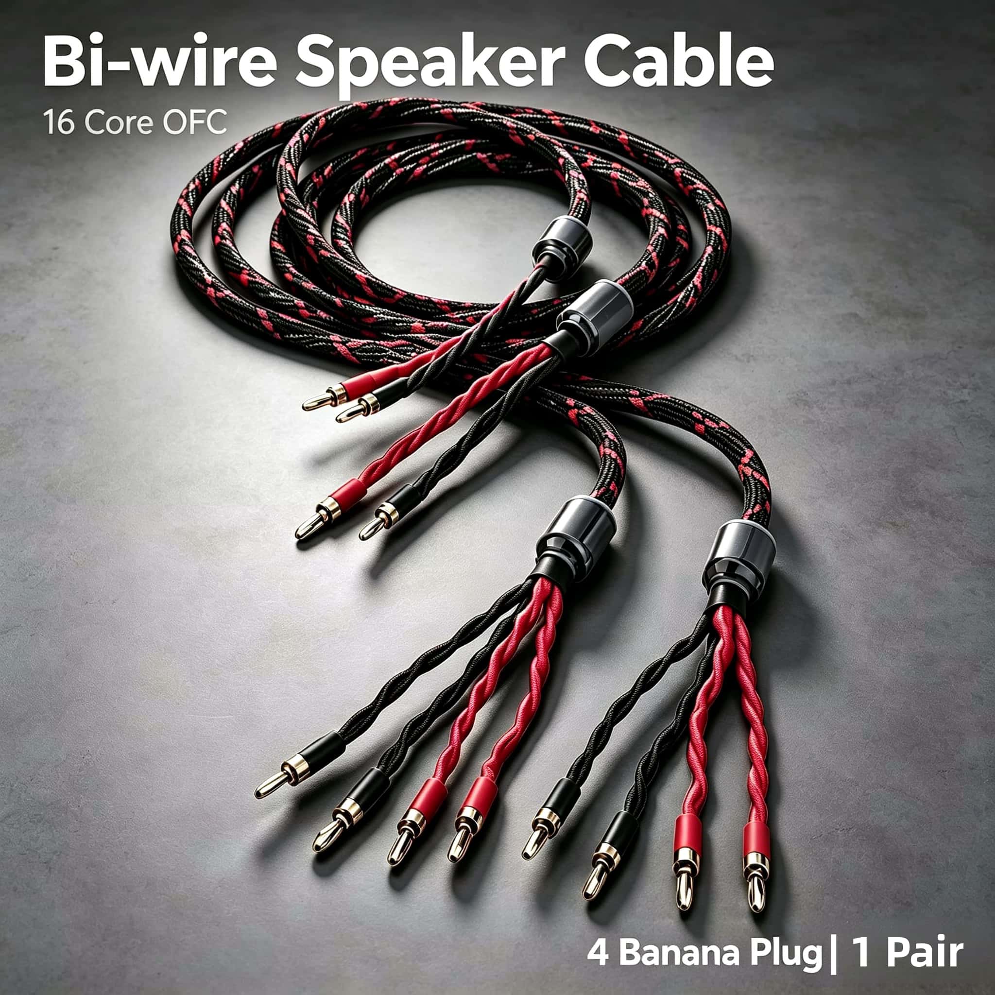 Home Cinema Installation - 16 Core OFC Bi-Wire Kabel Speaker