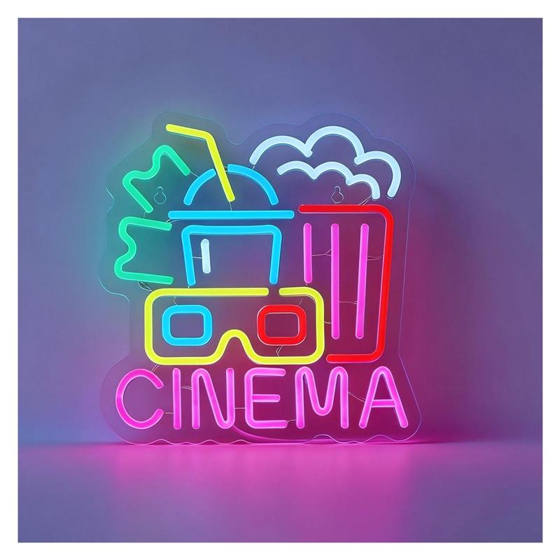 Home Cinema Today - Tanda Neon Bioskop, Dekorasi Bertenaga USB