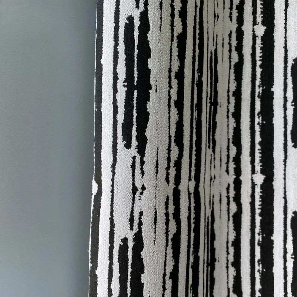 Tirai Jacquard Chenille Hitam  - Blackout Curtain Thick ulasan dan harga