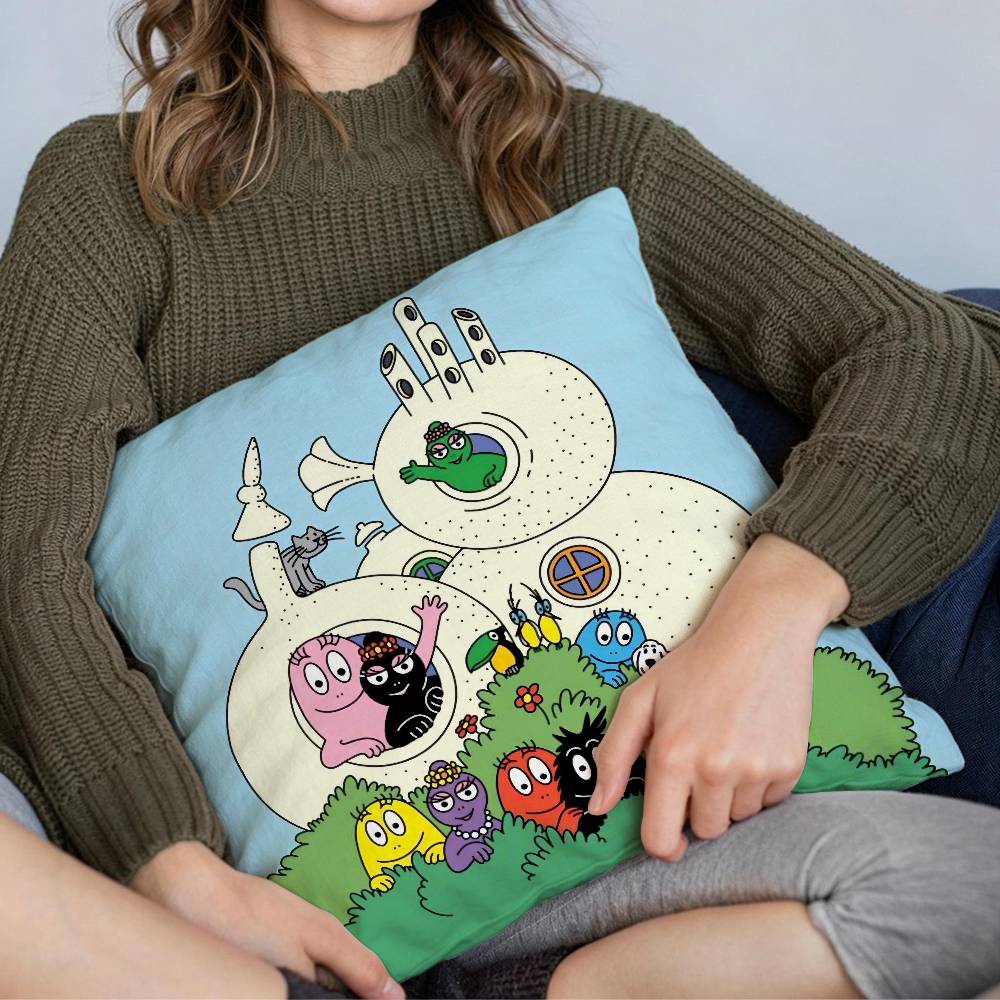Sarung Bantal Kartun Barbapapa - Recliner Sofa Cover ulasan dan harga