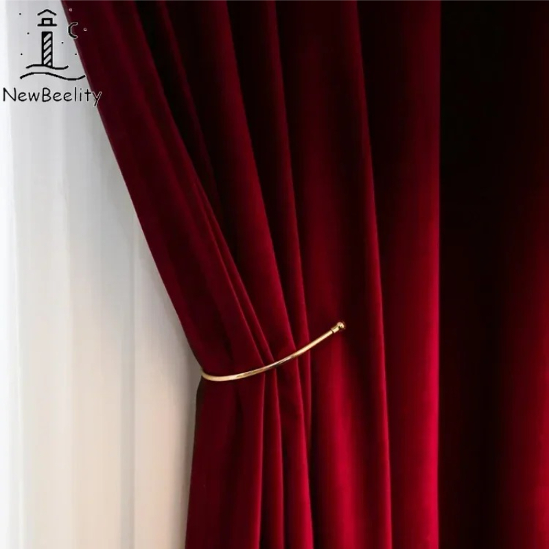 Tirai beludru mewah merah mera - Blackout Curtain Thick ulasan dan harga