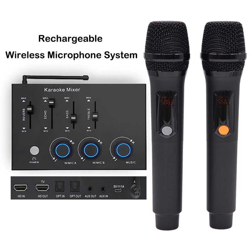 Mixer Karaoke Mikrofon Nirkabe - Home Cinema Gadgets ulasan dan harga