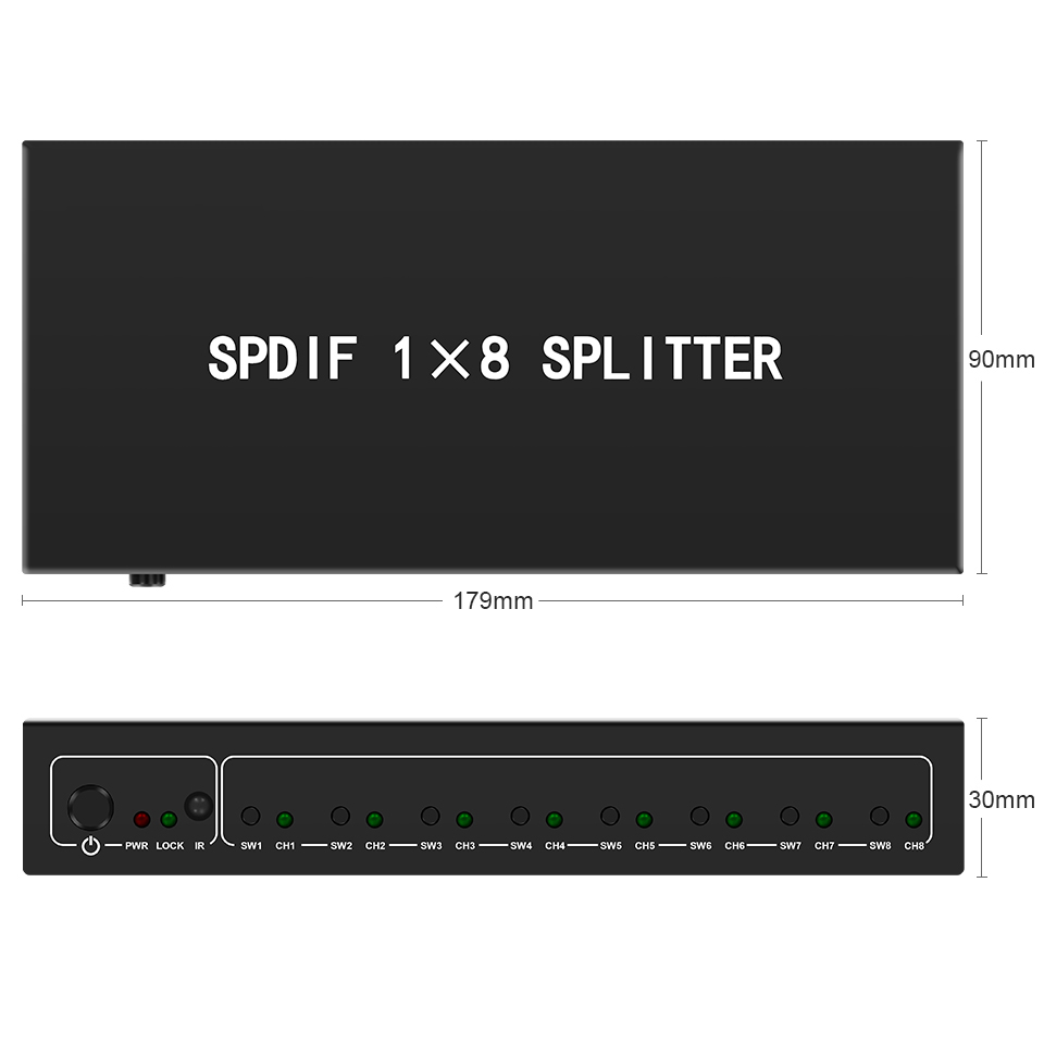Pemisah Audio optik, 1 in 8 Ou - Home Cinema Installation ulasan dan harga