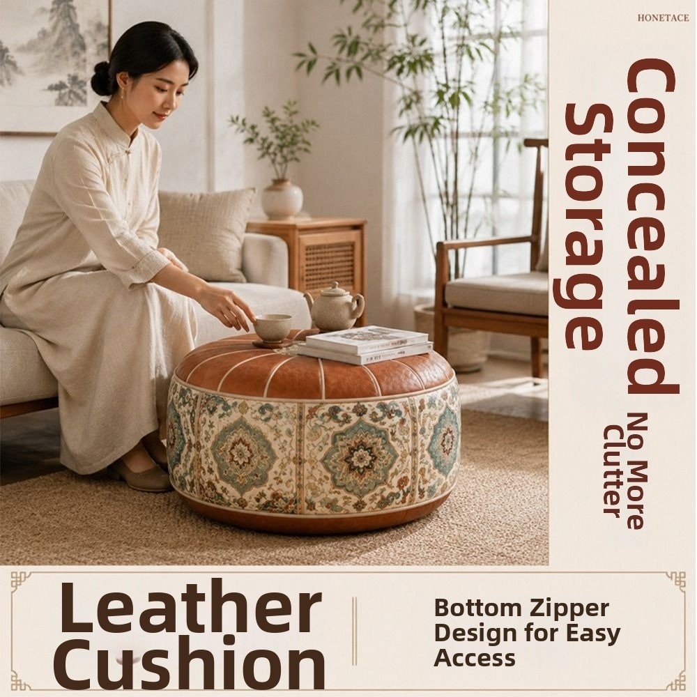 Pouf Ottoman Kulit PU Baru, Da - Recliner Sofa Cover ulasan dan harga