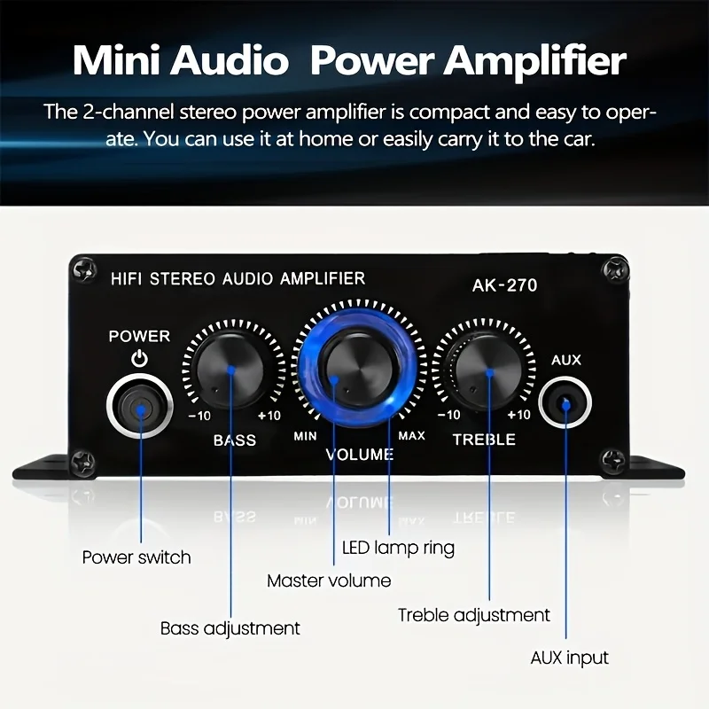 AK-270 400W Amplifier Daya Min - Home Cinema Installation ulasan dan harga